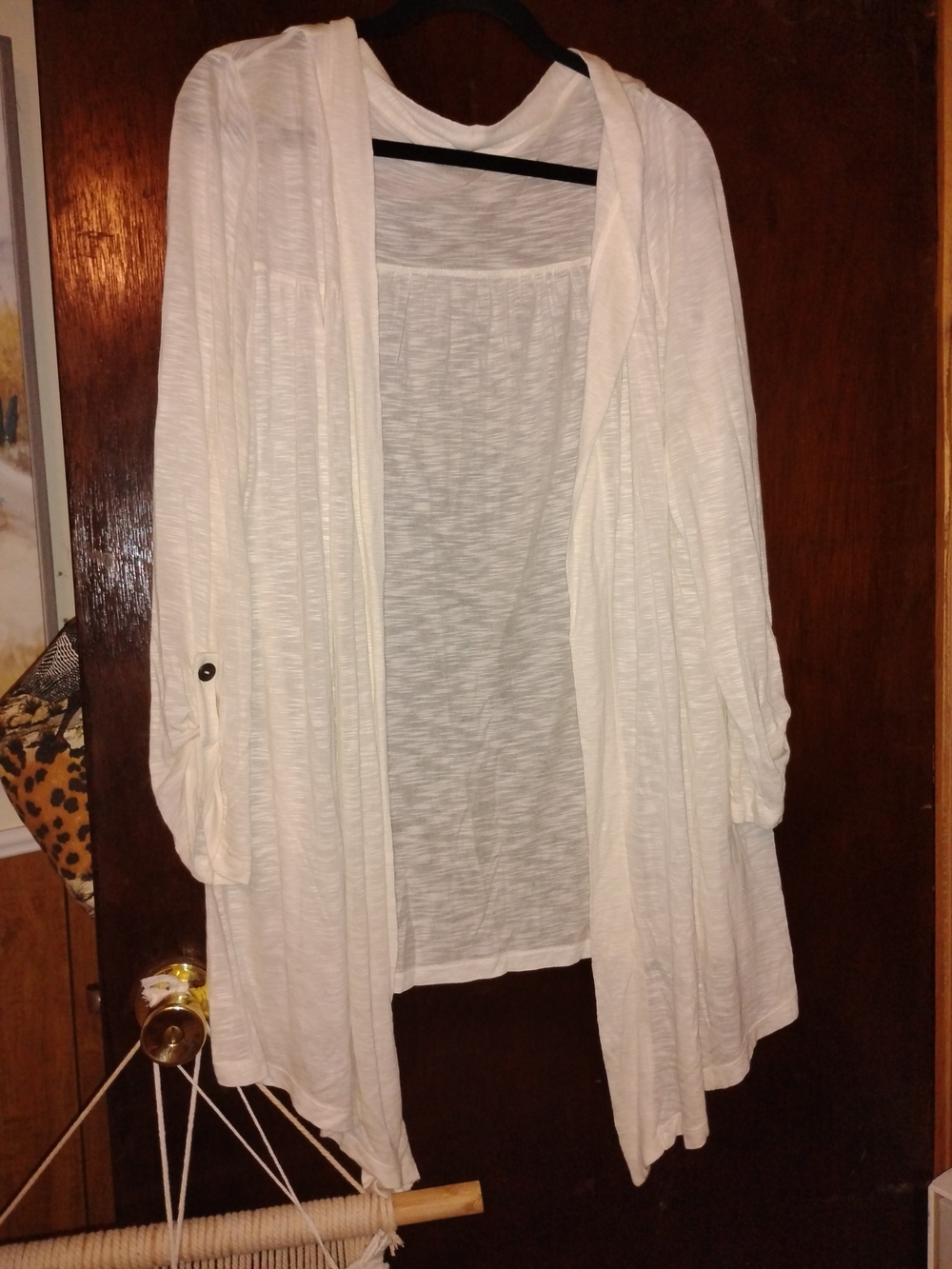 a.n.a Cream Open-Front Lightweight Women's Cardigan